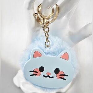 Cute Cat Keychain/Handbag Charm- You Get One-Blue Running-NWOT